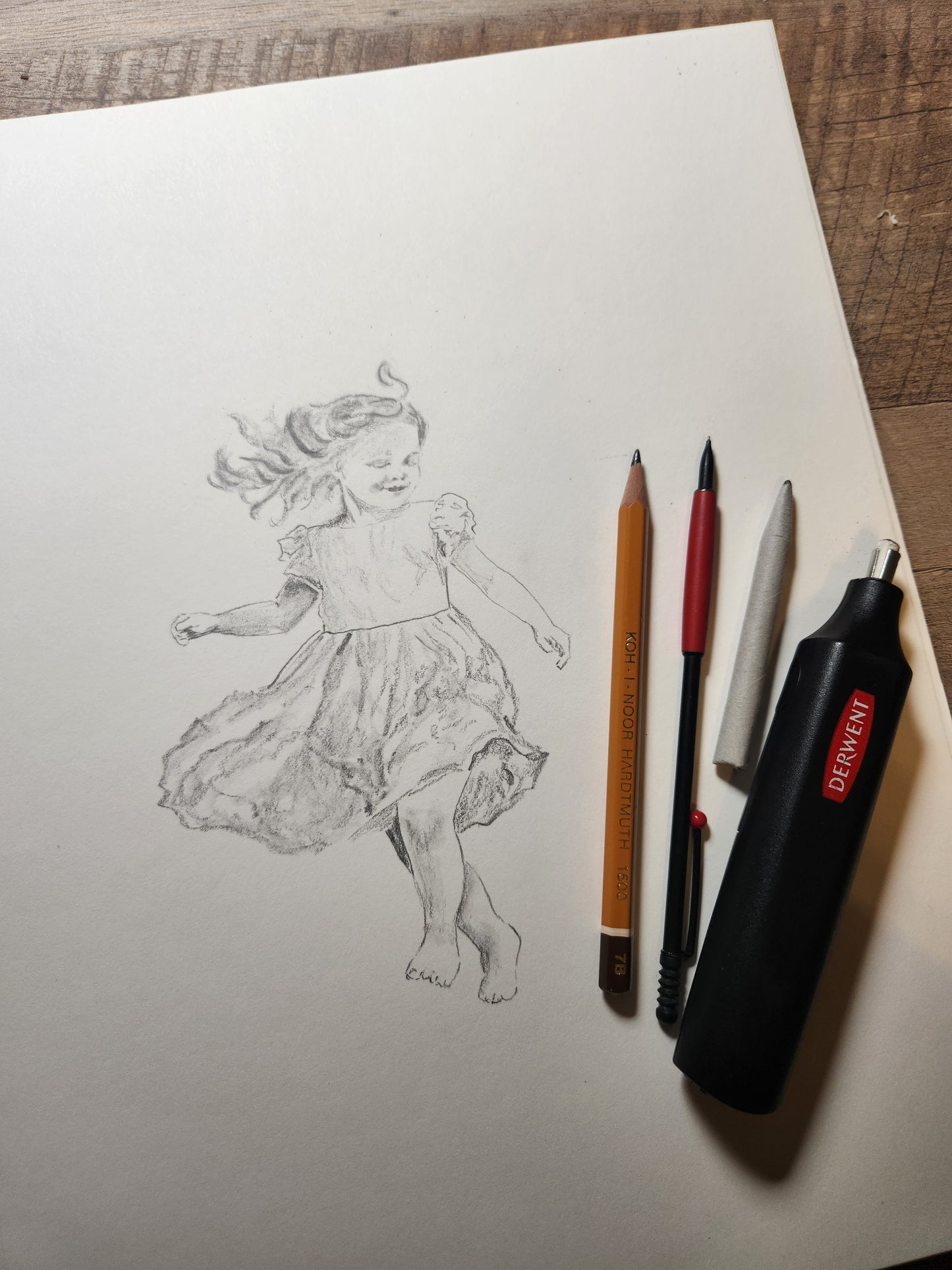 Child Mini Session & Pencil Sketch
